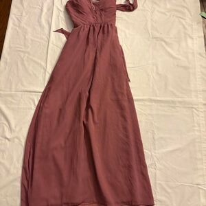 Aj-bari Women's Pink and Burgundy Dress